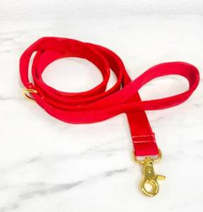 Laisse pour chien en velours rouge, laisse tendance pour chien, laisse douce pour animal de compagnie - Product Image 3