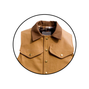 Chaleco Casual de Cuero Vacuno Genuino con Cierre de Cremallera Reversible y Botones, Chaqueta de Invierno Transpirable e Impermeable - Product Image 2
