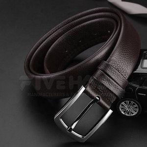Ceinture en cuir de haute qualité, matériau authentique, ajustement réglable, parfaite pour les tenues formelles, les tenues décontractées et l'usage quotidien - Product Image 5