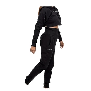 Survêtement zippé pour homme, hiver, élégant, course à pied et jogging, doublure polaire antibactérienne, polyester/coton, design de logo personnalisé - Product Image 2