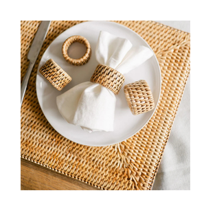 Bulk Supply Handmade Rattan Placemat Natural Style Table Decor Private Label Ready - Product Image 1