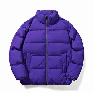 Veste d'hiver décontractée à capuche en laine noire pour homme, coupe oversize, fermeture éclair, résistante à l'eau, doudoune matelassée 50% couleur unie, vêtement d'extérieur - Product Image 2