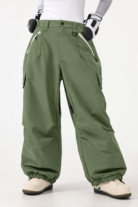 Pantalon de snowboard unisexe personnalisé, large et ample, imperméable, coupe-vent, respirant, en polyester/nylon, décontracté, pour l'hiver - Product Image 4