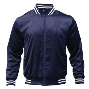 Chaqueta Universitaria de Béisbol Personalizada para Hombre, Diseño Sólido con Cierre de Cremallera, Servicio OEM, Chaquetas Recubiertas - Product Image 1