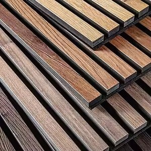แผ่นอะคูสติกไม้เนื้อแข็งแบบรักษ์โลกทันสมัย กันน้ำ ทำจาก MDF และใยโพลีเอสเตอร์ สำหรับบ้าน สำนักงาน โรงเรียน ห้องนอน อพาร์ตเมนต์ - Product Image 1