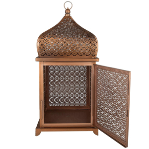 Classic Selling Eco-Friendly Premium Portable Centerpiece Metal <b>Lantern</b> With <b>Copper</b> Finish Candle <b>Lantern</b> for Outdoor - Product Image 1