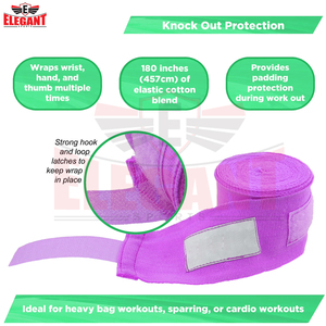Service OEM ODM : Bandes de boxe professionnelles élastiques et respirantes pour l'entraînement MMA, avec étiquette de marque personnalisée, et sangles de poignet. - Product Image 3