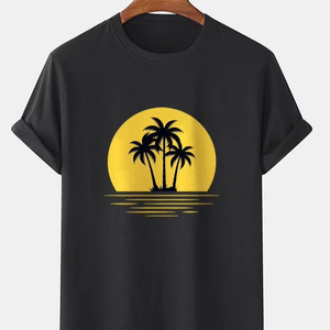 <b>Tshirt</b> DTF Printing Silk Screen Print Embroidery New Arrival <b>Polyester</b>/Cotton Regular Fit Custom Logo Unisex Long Tee - Product Image 1