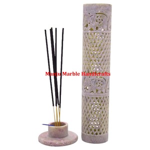 Natural Production Best Product Available Soapstone Hand Curved Incense <b>Burner</b> And Stick Holder For Hindu Religious Gift Purpose - Product Image 3