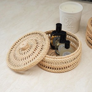 Jewellery box container cheapest price woven rattan boxes <b>tabletop</b> vanity organizer <b>storage</b> - Product Image 3