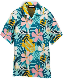 Camisa Hawaiana MoSha para Hombre, con Botones, Manga Corta, para Verano y Playa, Sin Arrugas, Divertida, Informal, Estilo Tropical, Tallas S-3XL - Product Image 1