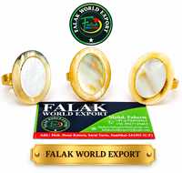 Bagues en corne de buffle faites à la main, durables, style animalier, forme naturelle, rayures dorées et brunes, pour femmes et hommes, accessoires par Falak World Export