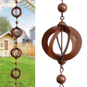 Cadena Decorativa de Hierro para Lluvia, Hecha a Mano, Elegante Alternativa a las Canaletas, Flujo de Agua de Lluvia, Adorno Exterior para Jardín y Hogar - Product Image 3