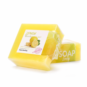 Jabón de Limón Artesanal, Jabón de Baño Natural Aclarante, Venta al por Mayor, OEM, ODM, Logotipo Personalizado, Marca Privada - Product Image 1