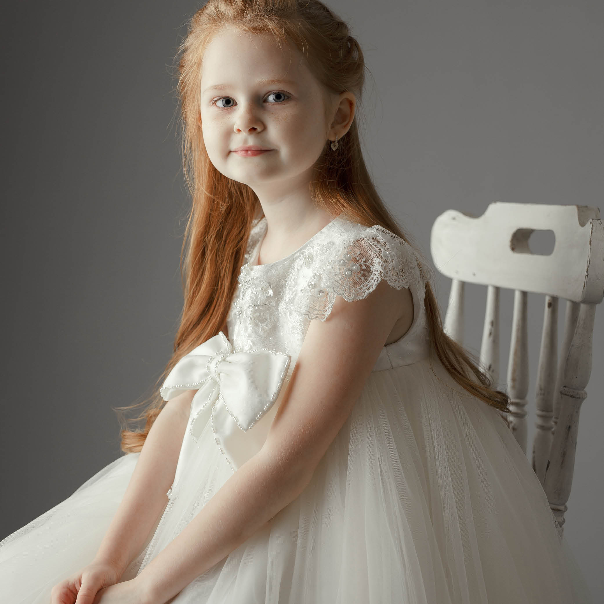2025 Satin Dress Girl Satin Dress Knee-Length Formal