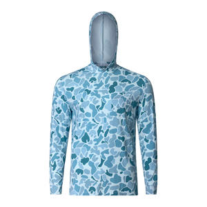 Camisas de pesca con capucha de poliéster y spandex, manga larga, protección solar UPF 50, hechas a medida - Product Image 5