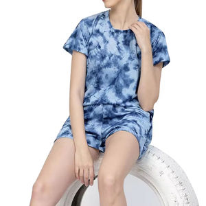 Conjunto de Dos Piezas de Algodón 100% para Mujer a Precio Económico, Ropa de Moda, Conjunto Informal de Camiseta Corta para Mujer - Product Image 2