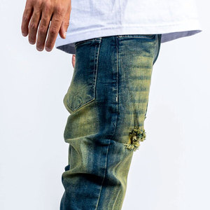 Premium <b>Men</b> Polyester Denim Jeans Pants Casual <b>Trousers</b> <b>Summer</b> Fleece Breathable Anti-Wrinkle Quick Dry OEM Supplier Direct - Product Image 5