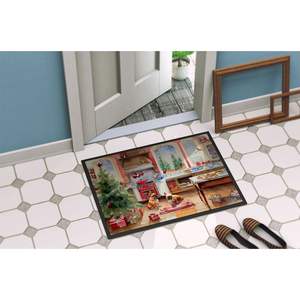 Felpudo de galletas de Navidad con Bulldog Francés, alfombra antideslizante para entrada interior/exterior, 18H X 27W, pila baja lavable - Product Image 4