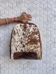 New Arrival Genuine Leather Handmade Cowhide Fur Leather <b>Backpack</b> Rucksack Multi Uses <b>Backpack</b> Wholesale Bulk Product - Product Image 2