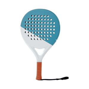 Raqueta de Pádel Redonda de Fibra de Vidrio de Dos Tonos con Diseño Diagonal y Núcleo de Eva Suave - Product Image 1
