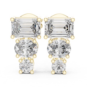 Top Grade New Design Moissanite Jewelry 925 Sterling <b>Silver</b> Moissanite Earring Engagement Moissanite Diamond Earring - Product Image 3