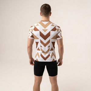 Wholesale Men Compression T Shirt Custom Sublimation Print Fitness Gym Workout Sports Base Layer Tight Athletic Training Wear - Product Image 2