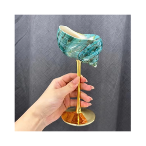 Verres décoratifs en coquillages naturels faits à la main, style côtier, vente en gros - Product Image 6