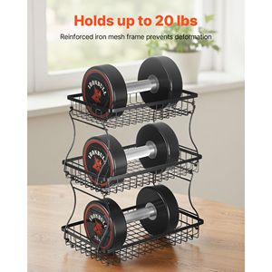 3-Tier Metal Wire Countertop <b>Fruit</b> and Vegetable <b>Storage</b> Basket with Banana Hangers Practical Countertop Display Stand - Product Image 4