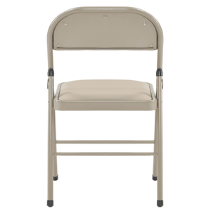 4 chaises pliantes élégantes en fer et PVC marron clair pour les conférences et les expositions, les fêtes et les événements - Product Image 4