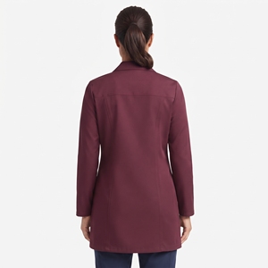 Ensemble de tenue médicale tissée pour femme, à manches longues, col en V, simple boutonnage, pour l'hôpital et le personnel infirmier - Product Image 6