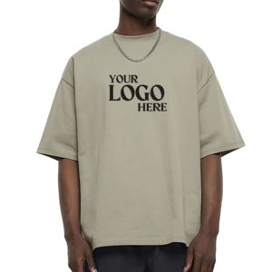 Camisetas Personalizadas de Alta Calidad 100% Algodón para Hombre, Camisetas de Color Sólido, Estilo Pro Club, Hombros Caídos, Corte Holgado y Extra Grande - Product Image 1