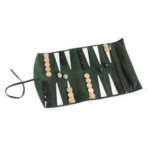 Jeu de backgammon en cuir fait main, portable, pour adultes, cadeau d'entreprise de luxe, plateau de backgammon pliable - Product Image 5