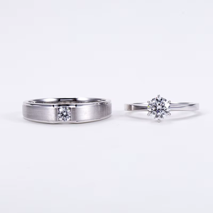 Platinum Round Brilliant Cut Diamond Engagement <b>Ring</b> With Side Diamonds IGI Certified Classic Style Unisex - Product Image 3