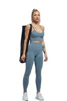Ensembles de yoga et d'entraînement sans coutures pour femmes grandes tailles, 2 pièces, respirants, séchage rapide, réversibles, taille haute, 100 % polyester, personnalisables