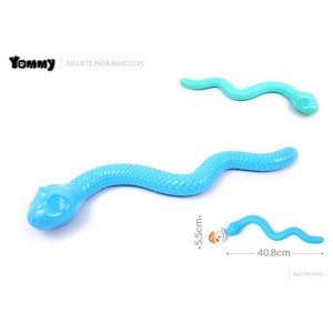Juguete de Serpiente Yommy de 40.8cm, Azul, Juguete Interactivo para Mascotas - Product Image 1