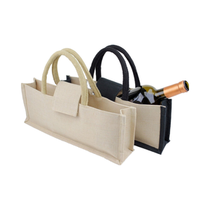 ถุงปอกระเจาบริสุทธิ์หนักมีที่จับที่สมบูรณ์แบบสำหรับขวดใช้กระเป๋าที่ทนทานสง่างามคุณภาพสูงใช้ในชีวิตประจำวันทรงสี่เหลี่ยมผืนผ้า - Product Image 1