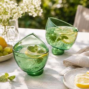 Verres à vin en borosilicate faits à la main de 420 ml, sans plomb, transparents, à pied, pour vin rouge et blanc, réutilisables, vente en gros - Product Image 1