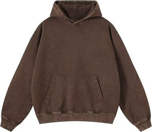 Sweat à capuche en coton pur 450 GSM, coupe oversize, délavé à l'acide, tendance pour homme, commandes en gros à prix compétitif - Product Image 1
