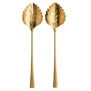 Ensemble de couverts dorés, finition miroir, luxe moderne, vaisselle de mariage, compatible lave-vaisselle, cuillère, fourchette, spatule à gâteau, tendance or - Product Image 2