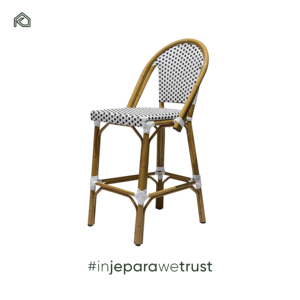 Silla de Aluminio y Ratán para Restaurante Francés, Estilo Moderno, para Exteriores, Color Café, para Jardín, Parque, Bistro, Resistente al Agua y Duradera - Product Image 6
