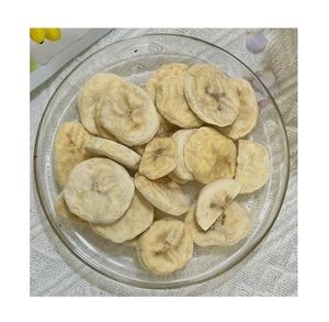 Chips de banane lyophilisées naturelles, collation de fruits dorés naturels pour garniture de desserts et glaces, OEM ODM, vente en gros, approvisionnement en vrac, produits alimentaires - Product Image 1