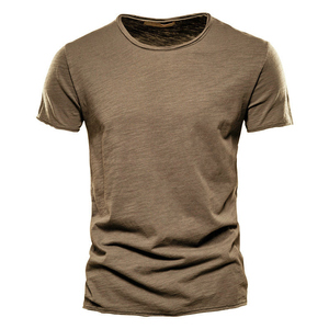 Camiseta de Hombre Blanca, Corte Regular, Cuello en V, Manga Corta, 100% Algodón, Estilo Hip Hop, Jersey con Patrón, Tejido Liso Teñido, Secado Rápido - Product Image 3