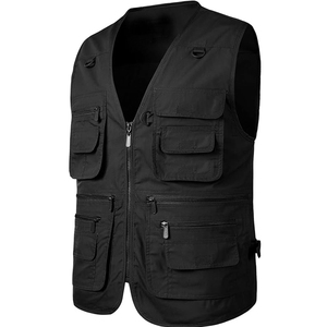 <b>Black</b> Color <b>Men</b> Multi Pocket Outdoor Fishing Safari Photography Cargo Hunting <b>Vest</b> Lightweight Breathable Quick Dry Sleeveless - Product Image 6