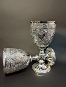 Brass <b>Wine</b> <b>Goblet</b> Handmade Engraved Brass <b>Goblet</b> Vintage <b>Wine</b> Chalice Decorative Drinking Cup for Home Hotel Restaurant Party - Product Image 5