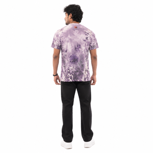 Camiseta Tie-Dye Floral Premium Personalizada para Hombre, 180GSM, Algodón Modal, Corte Relajado, Ropa Urbana de Lujo, Precio al por Mayor OEM - Product Image 2