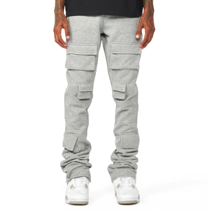 Custom Logo Design High Waist Men's Flared <b>Trousers</b> New Arrival Good Quality Cotton Material Flare <b>Trousers</b> for Men - Product Image 4