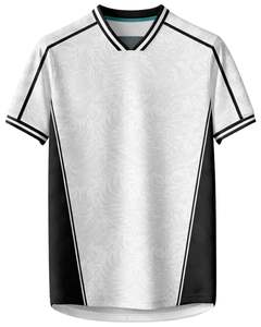 Camiseta Deportiva Personalizada para Hombre, Blanca y Negra, de Manga Corta, Cuello en V, Transpirable, de Secado Rápido, para Entrenamiento Atlético, Gimnasio, Running - Product Image 1