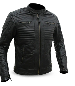 Chaqueta de Motociclista de Cuero Premium, Ropa de Motociclista de Diseño Personalizado, Chaqueta de Motociclista Clásica de Cuero Genuino para Hombre - Product Image 1