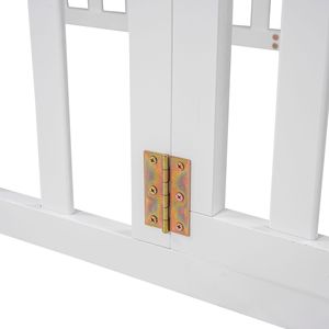 Letto a pavimento in legno bianco per bambini con recinzione e porta, misura Twin - Codice prodotto precedente WF289661AAK - Product Image 5